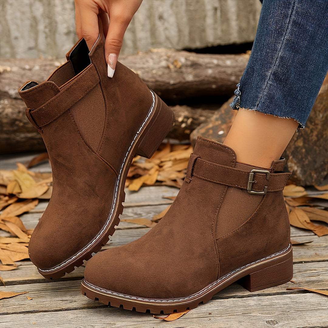 Albane | Bottines à Boucle et Talon Bloc