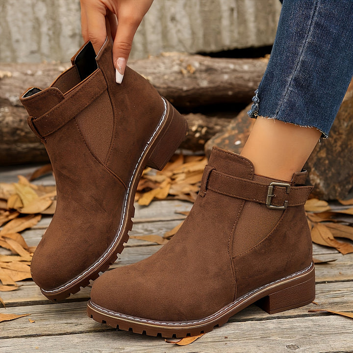 Albane | Bottines à Boucle et Talon Bloc