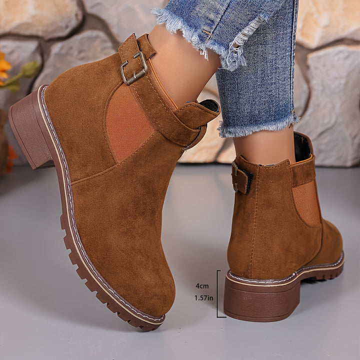 Albane | Bottines à Boucle et Talon Bloc