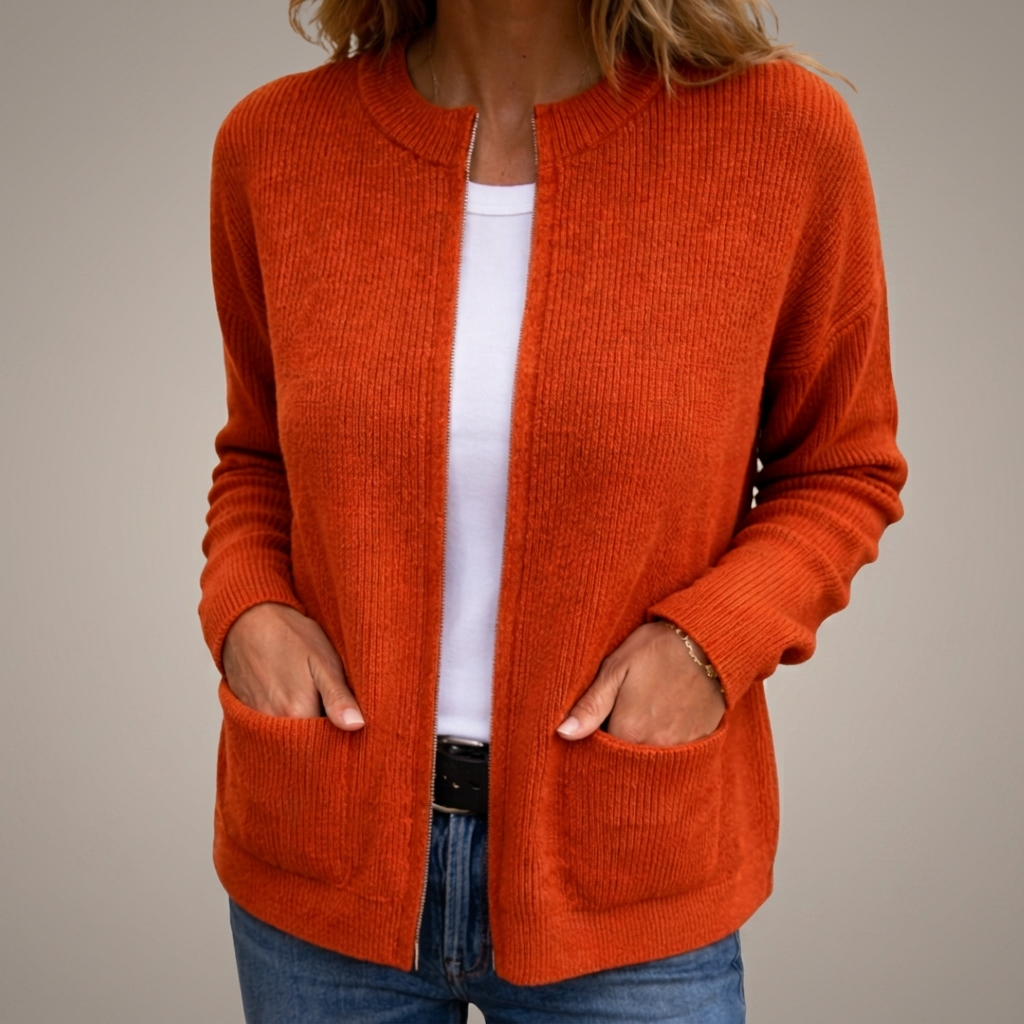 Colette | Gilet Zippé en Maille