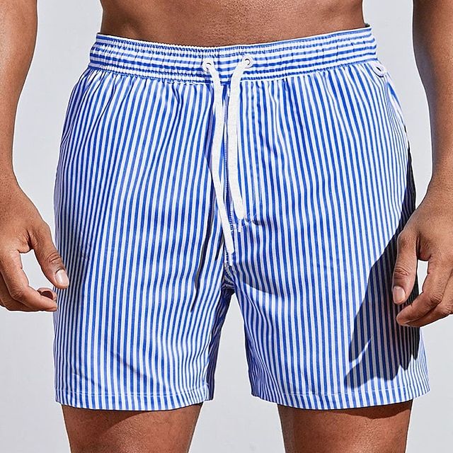 Azlan | Short de Bain Classique à Rayures Homme