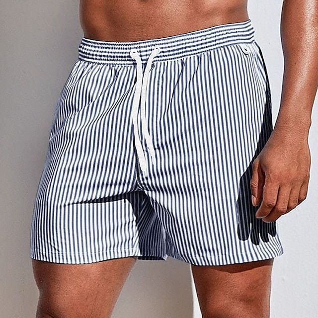 Azlan | Short de Bain Classique à Rayures Homme