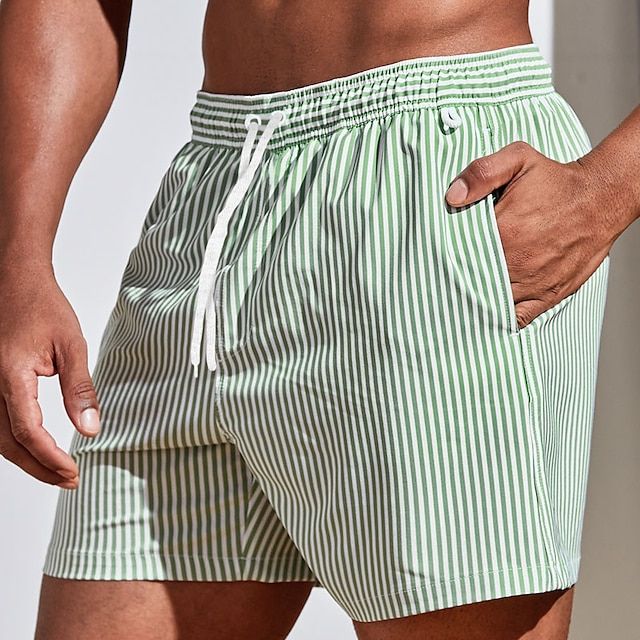 Azlan | Short de Bain Classique à Rayures Homme