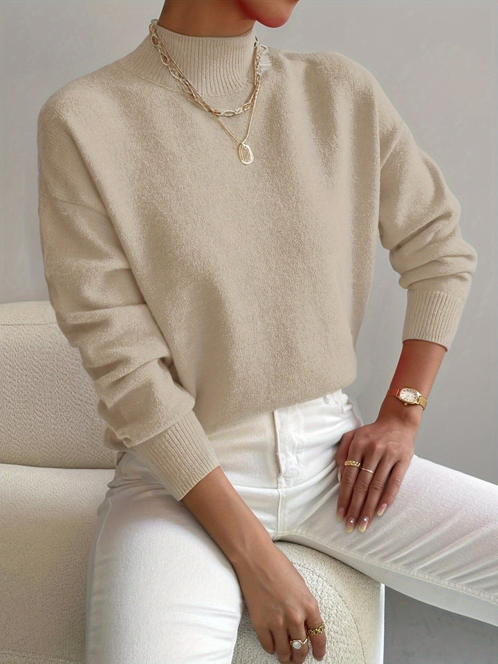 Yvonne | Pull Col Roulé Maille Douce