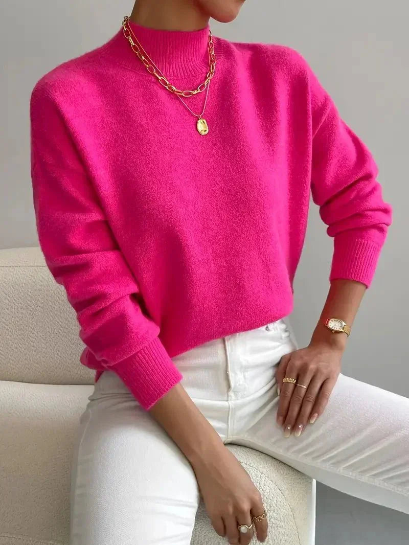 Yvonne | Pull Col Roulé Maille Douce