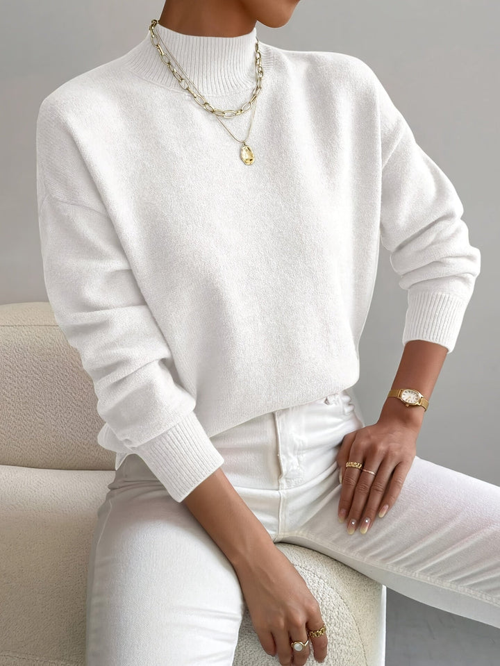 Yvonne | Pull Col Roulé Maille Douce