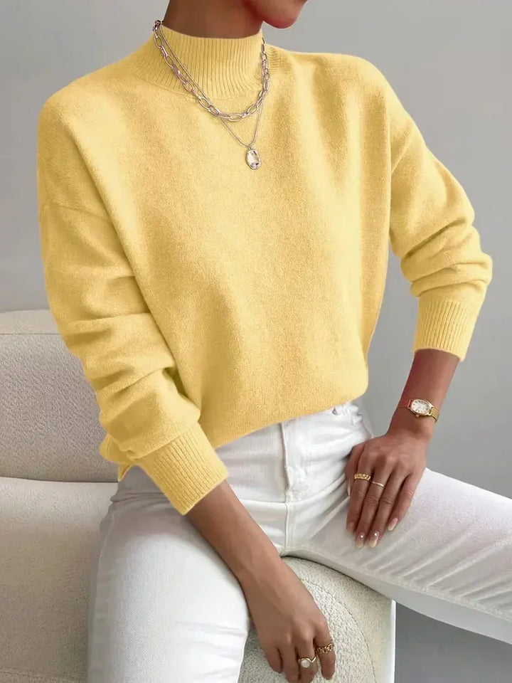 Yvonne | Pull Col Roulé Maille Douce
