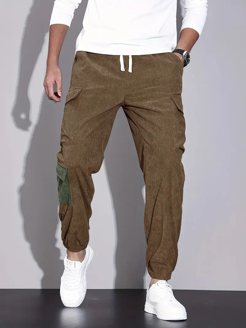 Lester | Pantalon Cargo Classique en Velours Côtelé Multi-Poches Homme