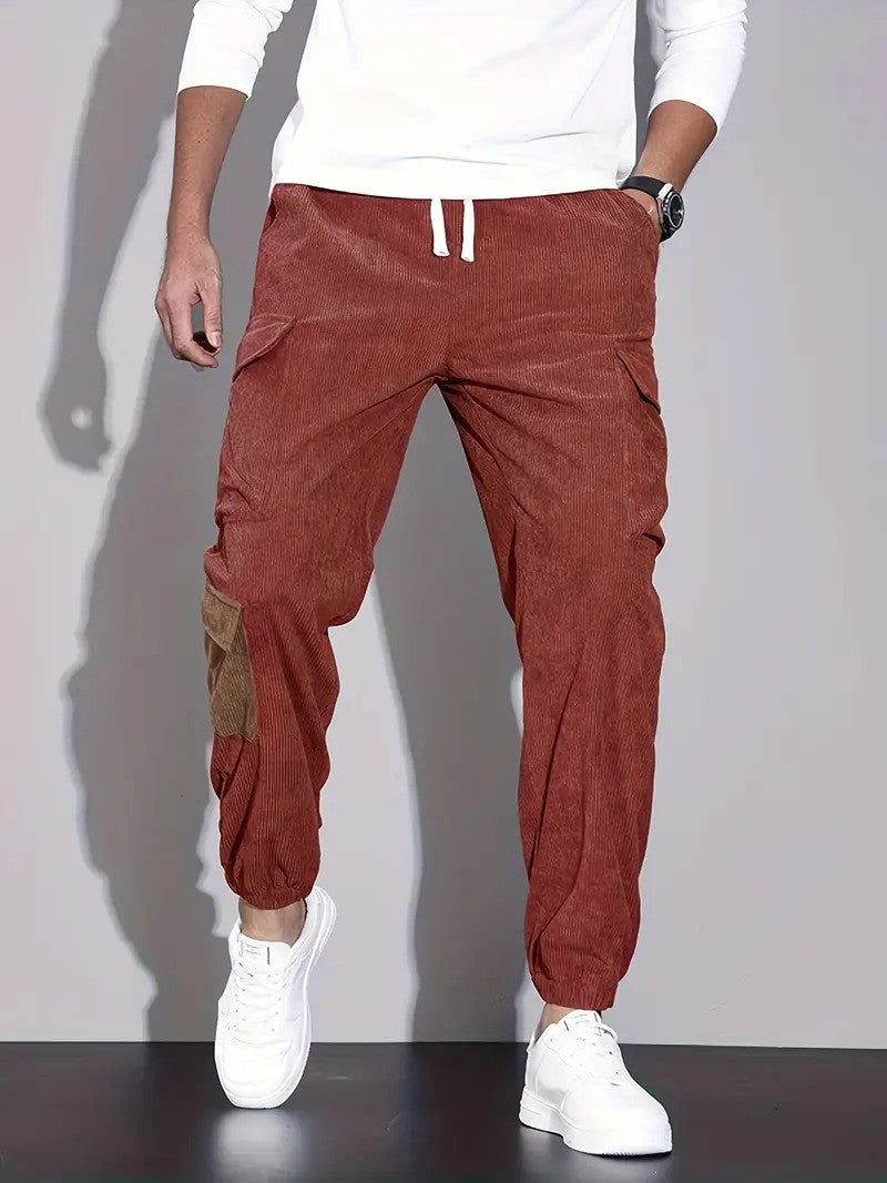 Lester | Pantalon Cargo Classique en Velours Côtelé Multi-Poches Homme