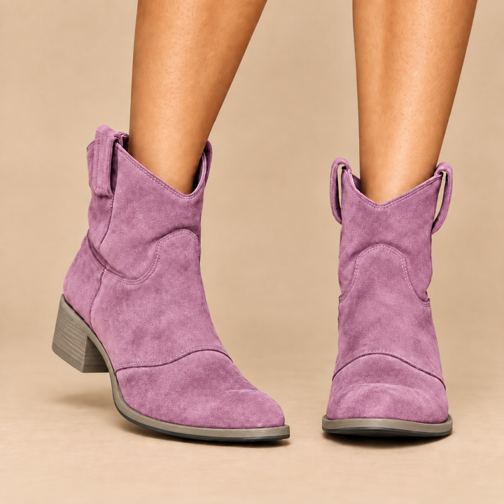 Prudence | Bottines en Suède à Talon Bas