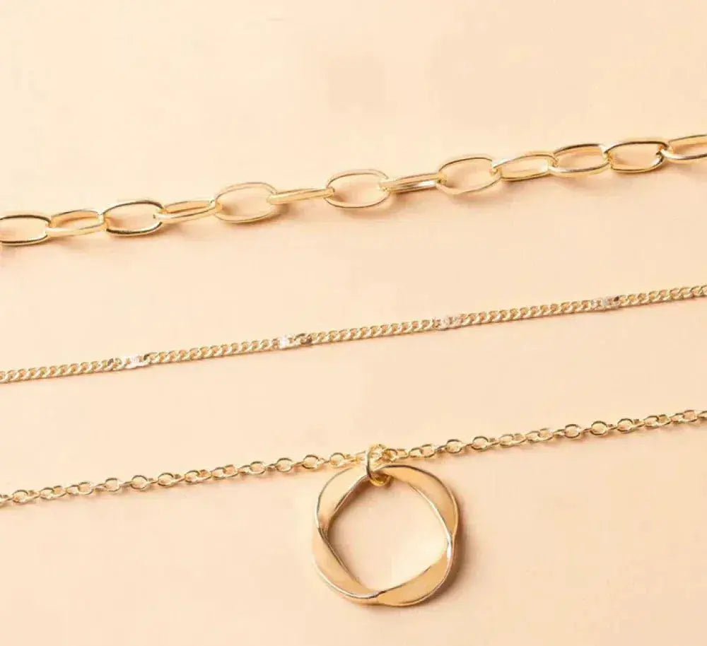 Collier Doré Superposé